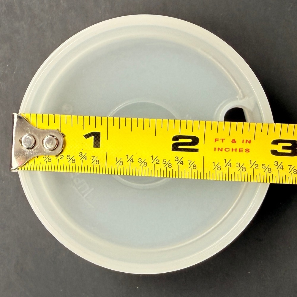 Tupperware Frosted Translucent Round Replacement Lid Seal 1519-15 Straw Hole 3in - Picture 5 of 5